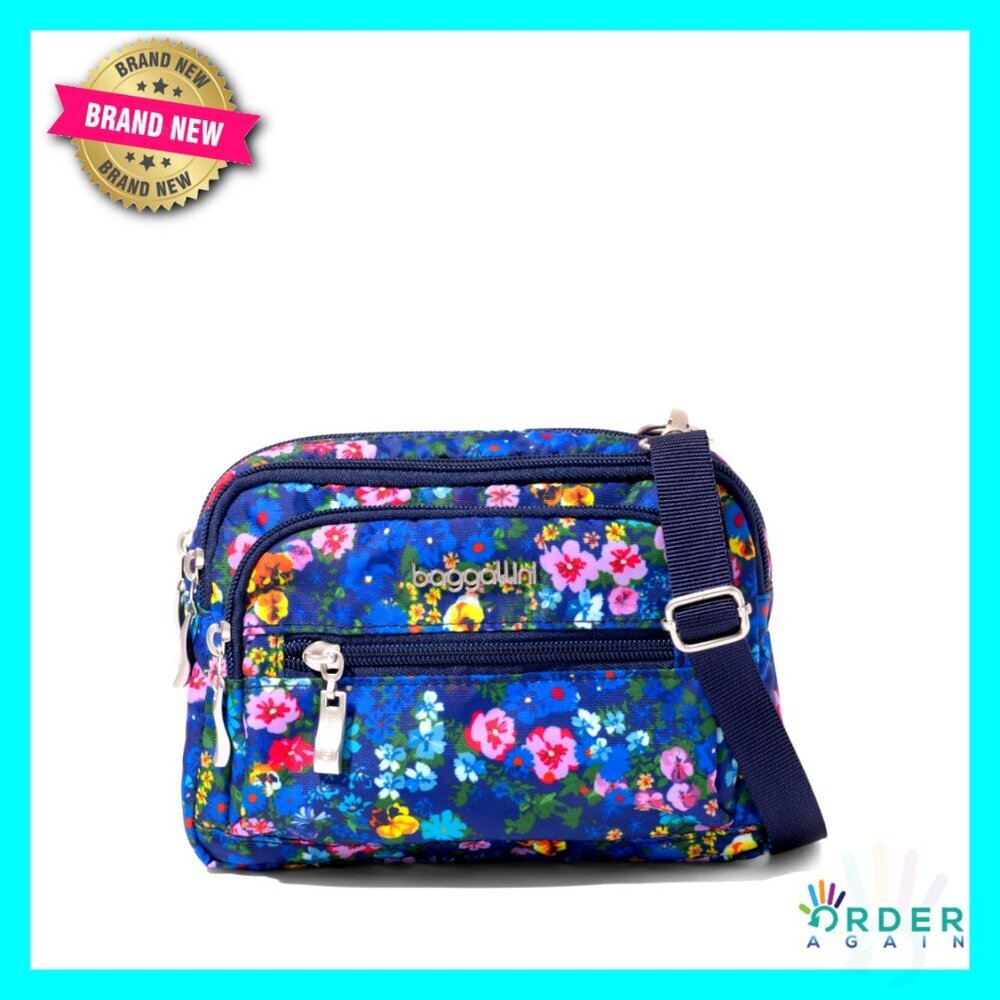 Triple Zip Crossbody Bag Convertible Fanny Pack Lightweight Travel Essentials